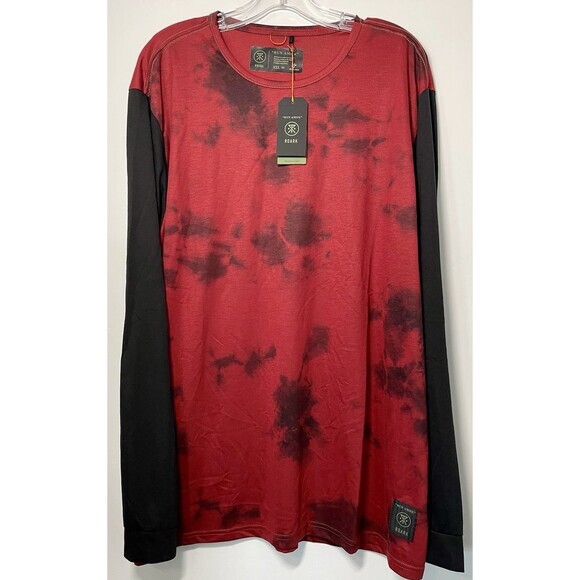 Roark Run Amok Mathis Tie Dye Long Sleeve Men’s XXL Midnight Red RK352